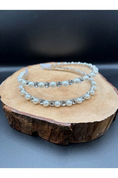 gelinmz Stylish and Elegant Wedding and Engagement Bridal Crown and Hair Accessory with Completely Handmade Crystal Stones