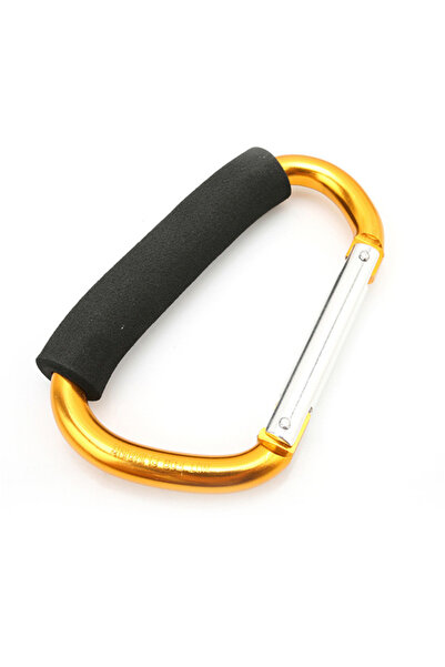 Choice1 gold Large Carabiner Stroller Hooks Organizer Aluminum D Ring Spring ...