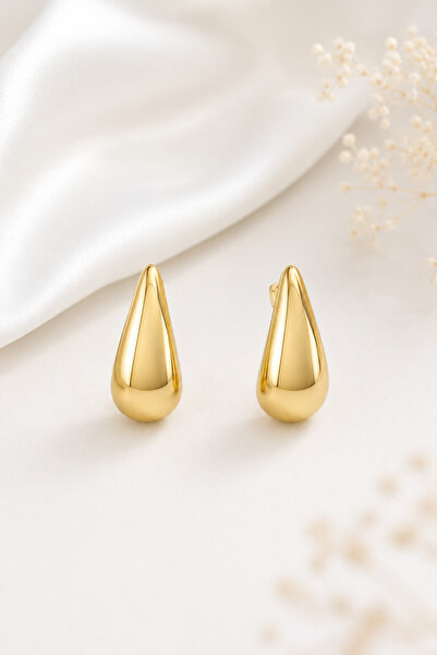 Bade Jewelry Xuping Damla Küpe 14k Gold Renginde Hipoalerjenik Kararmaz