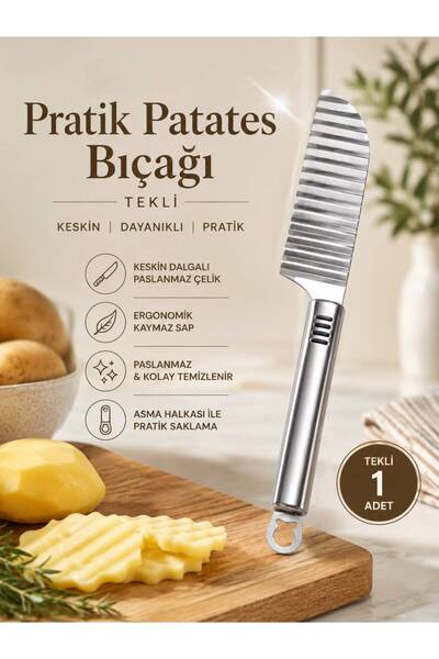 HB LİFE Şekilli Patates Bıçağı Paslanmaz Çelik