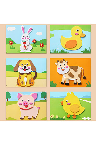 Choice مجموعة من 6 قطع ملصقات ثلاثية الأبعاد من الفوم EVA للأطفال بتصاميم كرت...