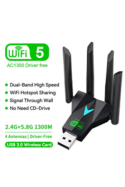 Choice محول واي فاي AC1300 ثنائي النطاق 1300 ميجابت في الثانية محول واي فاي U...