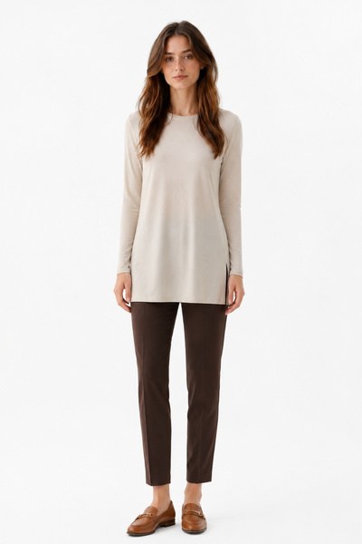 penyebizden Γυναικεία Viscose Full Lycra Tunic-Μπεζ
