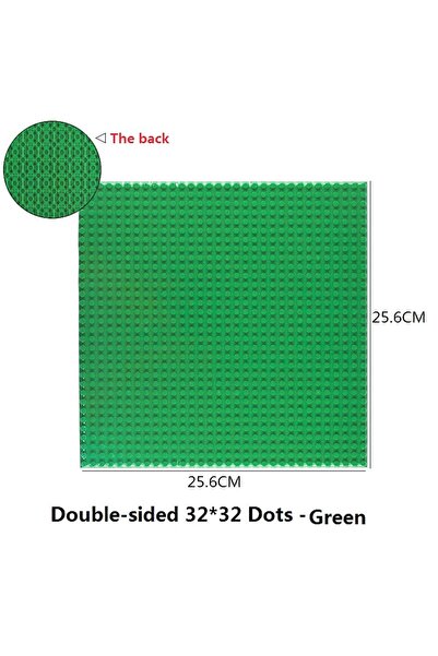 Haifeng 32X32 Green Baseplate 32*32 16X32 Dots Double Sided Plate Building Bl...