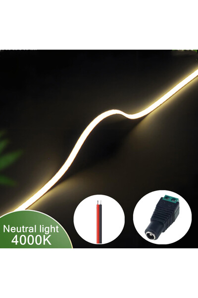Choice 5m 3mm 4000K Ultra Thin COB LED Strip 12V 3mm Colorful Dimmable 3000K ...