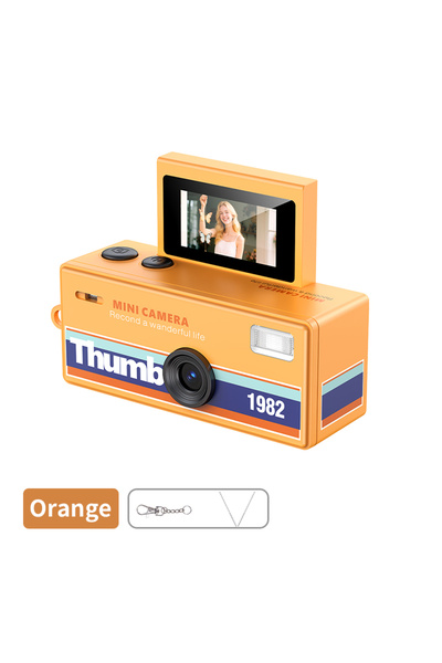Choice3 كاميرا رقمية NO Card Orange Ourlife 180 °   كاميرا سيلفي محمولة بشاشة...