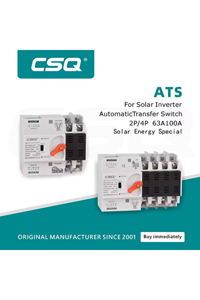 Choice1 2 63APV CSQ 4P Din Rail ATS for PV and inverter Dual Power Automatic ...