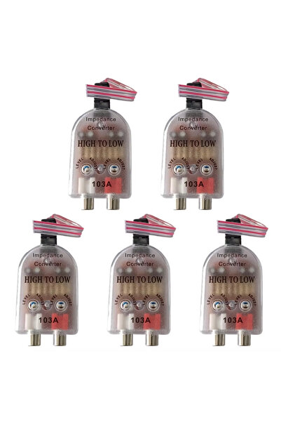Choice8 MOJOYCE 5 Pcs 1-5Pcs 12V Car Audio High to Low RCA Line Subwoofer Aud...