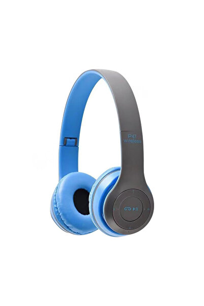 Choice3 Blue P47 Bluetooth 5.0 Wireless Sports Game Headset Foldable HIFI Ste...