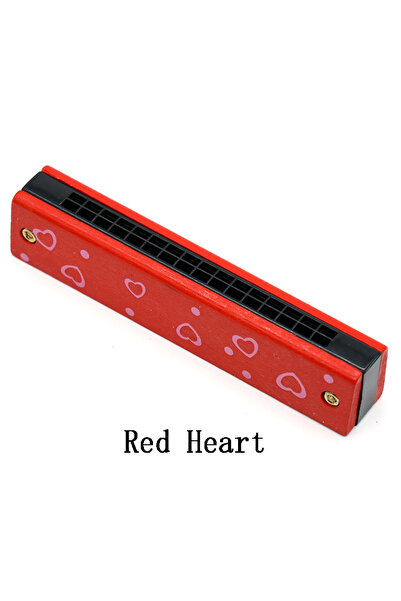 Choice4 Red Heart Children Wooden Harmonica Musical Instrument Toys Music Tea...