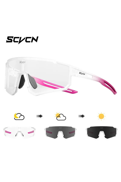 Choice 17 SCVCN Blue Photochromic Cycling Glasses UV400 Sunglasses for Men Cy...