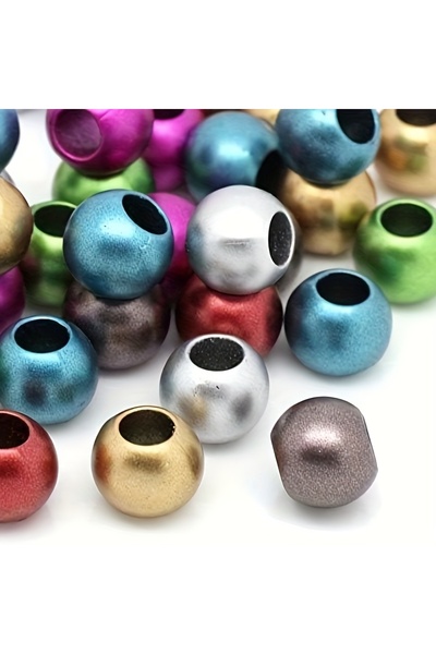 Choice1 12mm-30pcs Frosted large hole 10/12mm 60/30pcs Sand Wash Large Hole B...