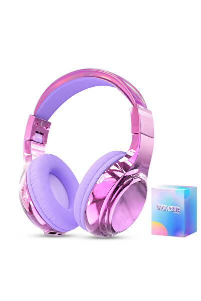 Choice5 Purple Gradient Kids Bluetooth Headphones Over Ear Girls Wireless Hea...