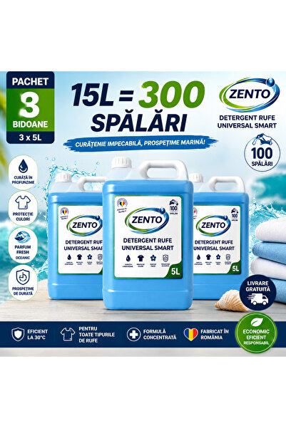 ZENTO Detergent rufe universal Smart 15L – 300 spălări