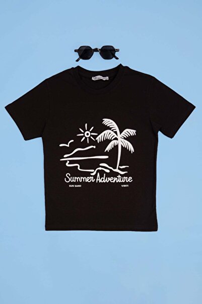 Fulla Moda Μπλουζάκι για αγόρια με στάμπα Summer Adventure