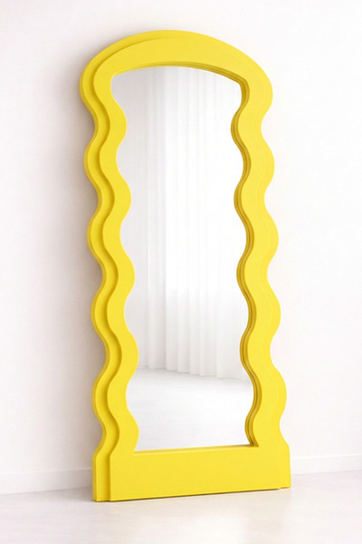Ortakçı Design Wavy Lite – Dalgalı Boy Aynası | Modern Dekoratif MDF Ayna 175...