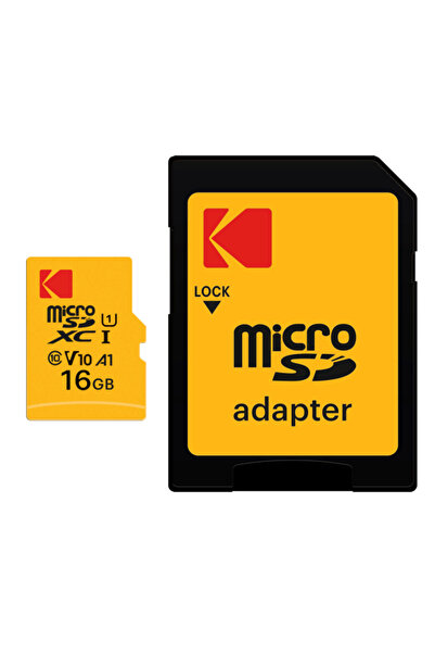 Kodak Card Memorie microSDHC Premium Performance, 16Gb, Clasa 10 / UHS-1 U1, ...