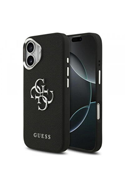 Apple Husa pentru iPhone 17, Guess, 4G Grained Big and Classic Logo, Neagra A...