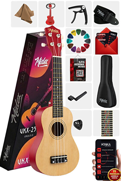 Midex Ukx-233nt Natural Concert Ukulele (NEW BAG METOD PENA)