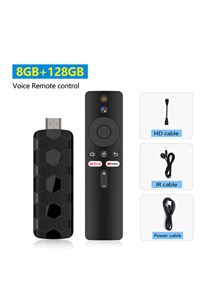 Choice جهاز التحكم عن بعد الصوتي Mortal R3+ TV Stick، سعة 8 جيجابايت، يعمل بن...