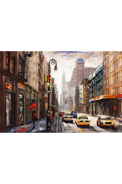 Choice11 لغز صور فنية للمناظر الطبيعية بتصميم مشهد شارع، 500 قطعة، مقاس 46*28...