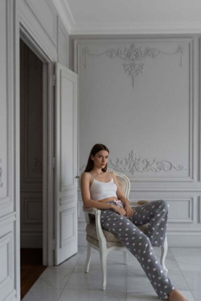 HAKKE Heart Patterned Milan Soft Pajama Pants