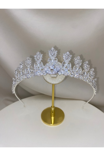 sitrini Nebula Bridal Crown Zircon Stone Wedding Crown