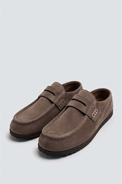 Antioch Mink 100% Suede Sabo Slippers