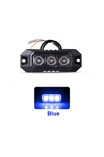 OEM Φανάρι led μπλε strobe με διαφορετικές λειτουργίες LED 12-24V 3 SMD –