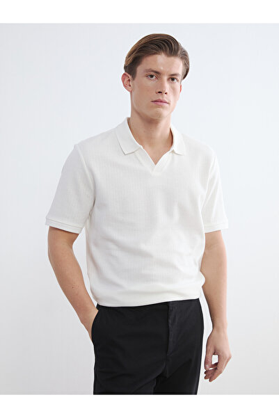 LC Waikiki Polo T-Shirts - Ecru - Regular fit