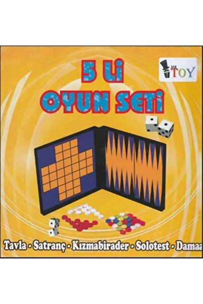 Chantaky 101 5500 5'li Oyun Seti Tavla,Satranç,Kızmabirader,Solotest,Dama