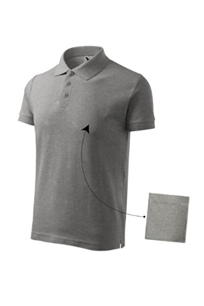 Malfini Tricou polo bărbătesc, Bumbac 212, S Gri