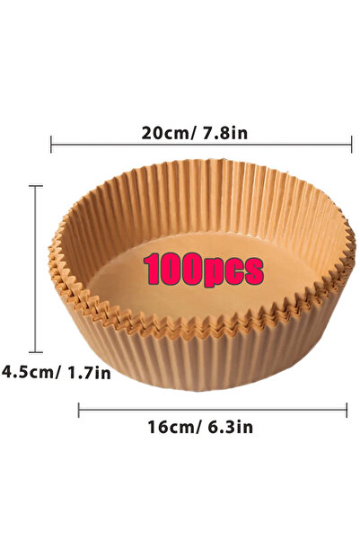 Choice circle-100pcs 100/50pcs Disposable Paper Non Stick Air Fryer Baking Pa...