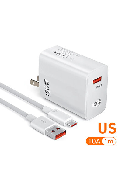 Choice7 شاحن USB بتقنية GaN بقوة 120 واط مع كابل 10 أمبير، شحن سريع 3.0، محول...