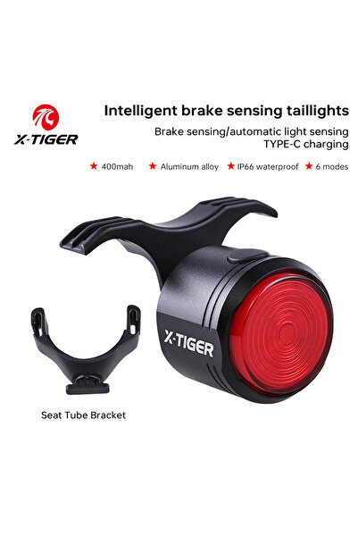 Choice WD-1901 X-TIGER Rear Light Bicycle High Brightness Smart Brake Sensing...