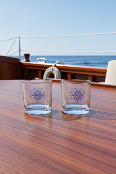 HUBBYCHEF Unbreakable Glass Marine Whiskey Glass Set of 2
