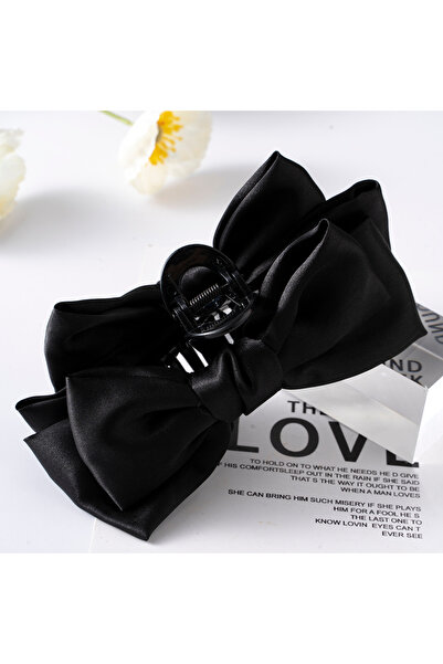choice2 1 black Bow Hair Claws Clip Large Shark Claw Hair Clips Solid Bowknot...