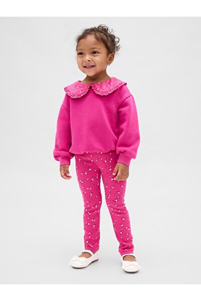 GAP Kız Bebek Pembe VintageSoft Sweatshirt & Tayt Set
