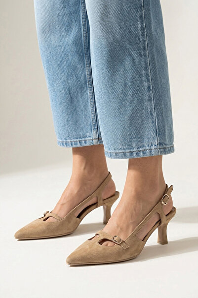 Ziya , Women Genuine Leather Heeled Shoes 1611030Z26242 Camel