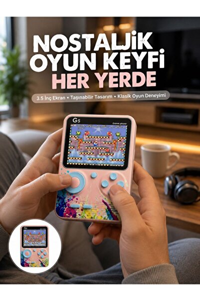 teknodayım Game Box Mini 500 Adet Retro Oyun Taşınabilir Oyun Konsolu
