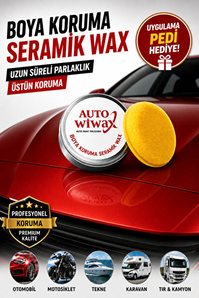 autowiwax Auto Wiwax Seramik Wax Boya Koruma Katı Wax Yüksek Parlaklık Su İti...