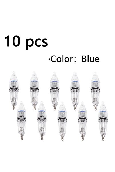 Choice Blue-10 pcs 10 pcs LED Flashing Fishing Light, Saltwater and Freshwate...