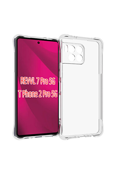 Choice حافظة سيليكون شفافة من T-Mobile REVVL 7 Pro مع وسادة هوائية مقاومة للص...