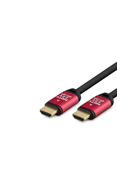 Marsilyan HDMI 2.0 Cable 4K Uhd Od 8.0 mm 5 m - Black Red Hdx2034 Ilkelgrp-Mr...