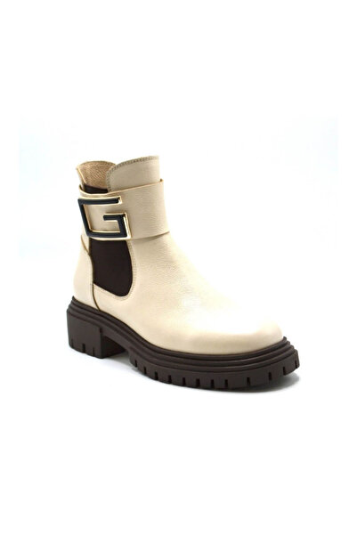 venüs ayakkabı Venus2253852K Women's Leather Boots Beige