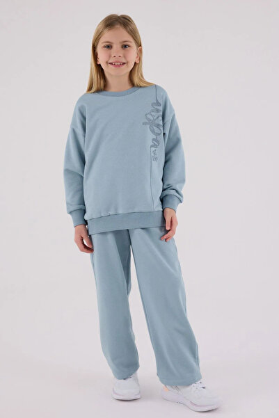 U.S. Polo Assn. بدلة بناتي مرخصة من US Polo Assn لعمر 4-15 سنة - أزرق منتصف ا...