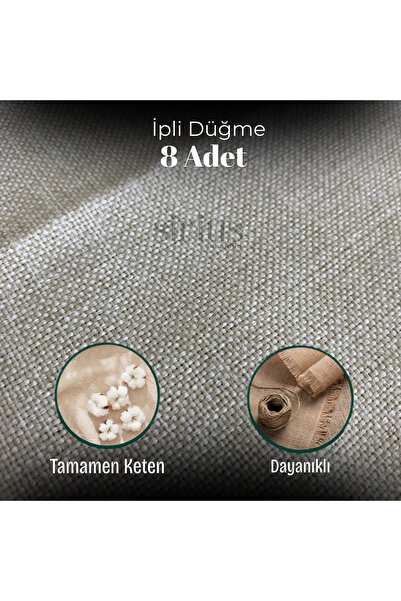 SiriusAnatolia 8 Adet İğne Hediyeli Düğme, Kırlent, Yastık, Rattan, Mobilya, ...