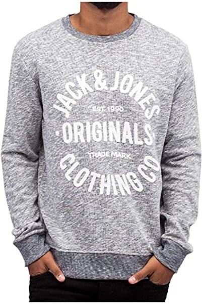 Jack & Jones Jack&Jones Jorclemens Sweat Crew 12112149 Men's Gray Sweatshirt ...