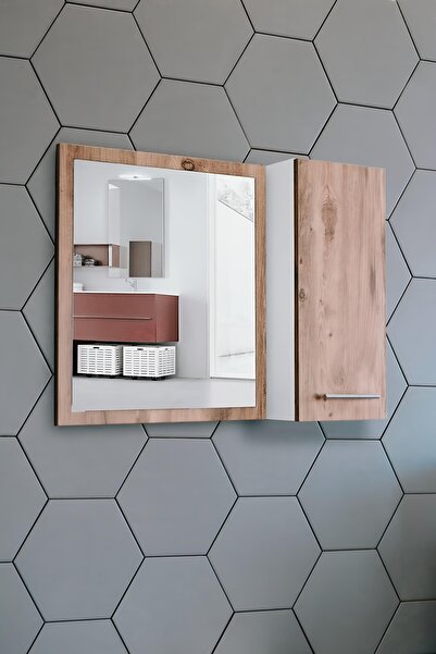 Nurcelant Aynalı Banyo Dolabı 80 cm Üst Modül