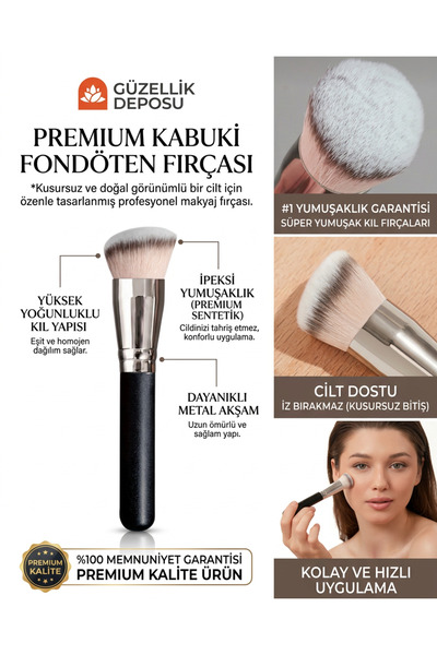 Güzellik Deposu Premium Quality Angled Kabuki Foundation Makeup Brush